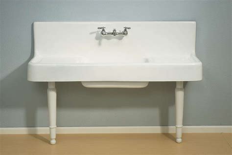 porcelain utility sink with legs
